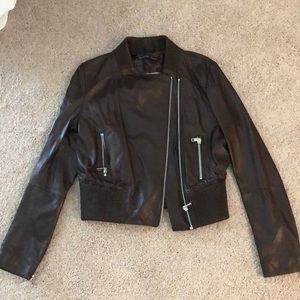 Andrew Marc Brown Leather Jacket